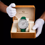 Relógio Feminino De Couro Pagani Design Seraphine Green