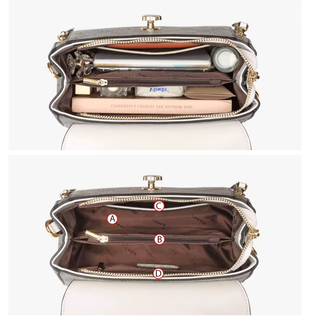 Bolsa Feminina Transversal Modelo Célinea Gray