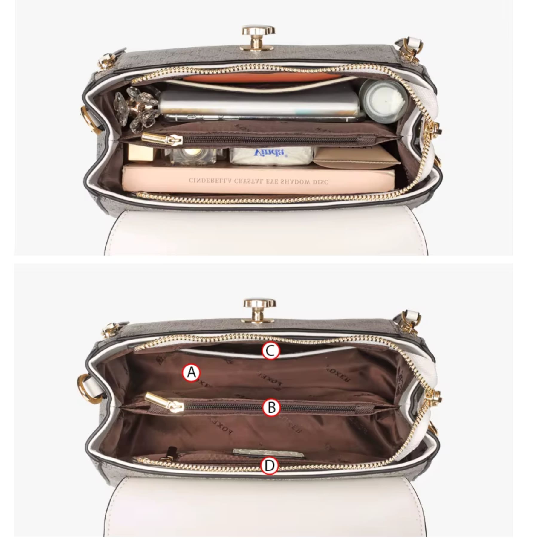 Bolsa Feminina Transversal Modelo Célinea Gray