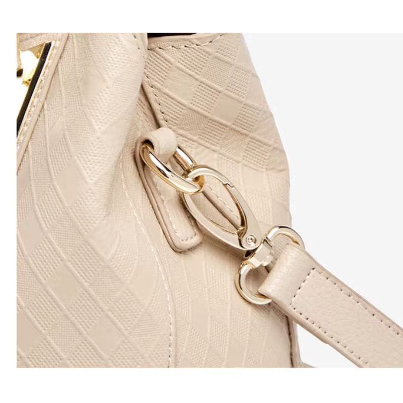 Bolsa Feminina Ombro De Couro Modelo Verona Beig