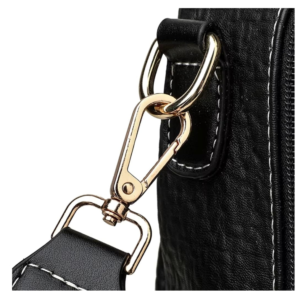 Mochila Feminina Preta De Couro Modelo Serena Black