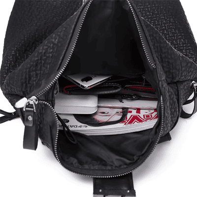 Mochila Feminina Preta Modelo Foxer Aura Black