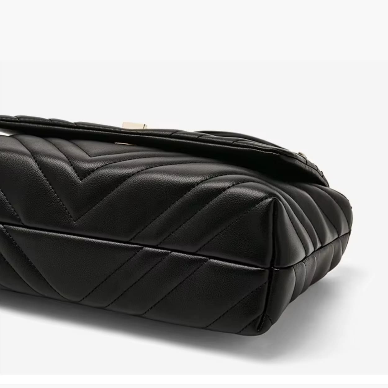 Bolsa Feminina De Ombro Modelo Foxer  Flap Black