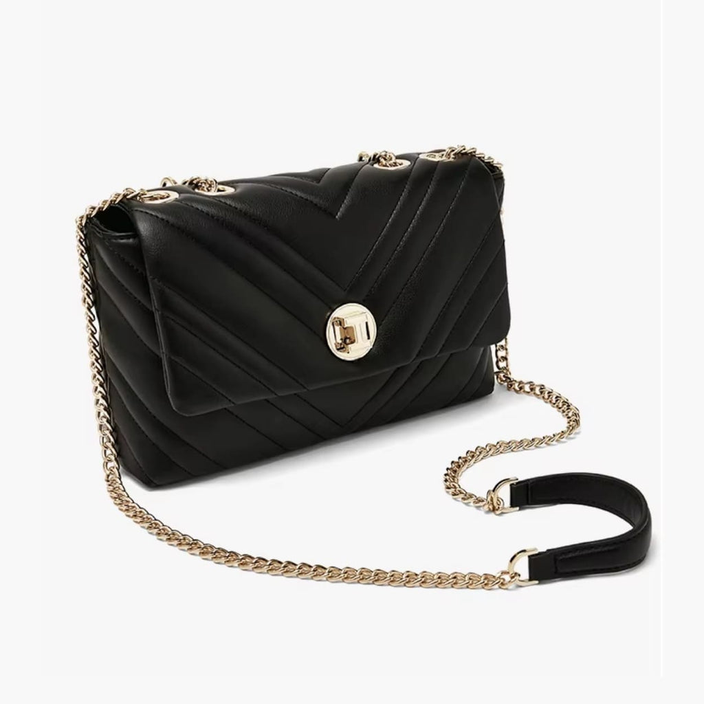 Bolsa Feminina De Ombro Modelo Foxer  Flap Black