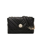 Bolsa Feminina De Ombro Modelo Foxer  Flap Black