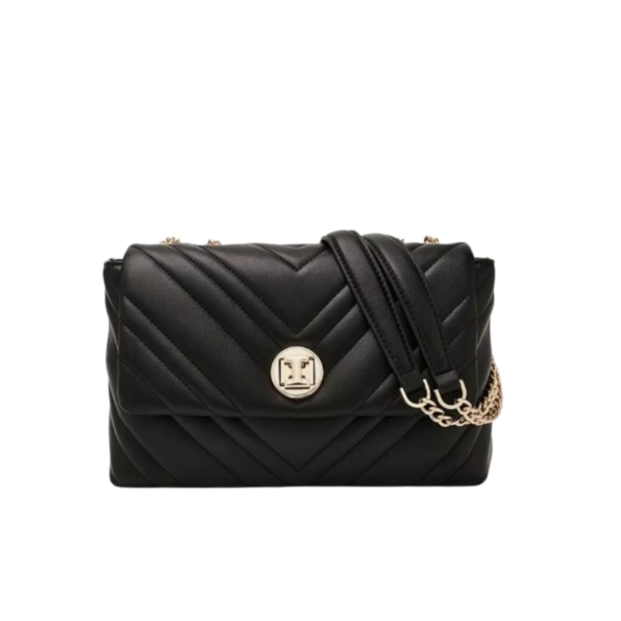 Bolsa Feminina De Ombro Modelo Foxer  Flap Black