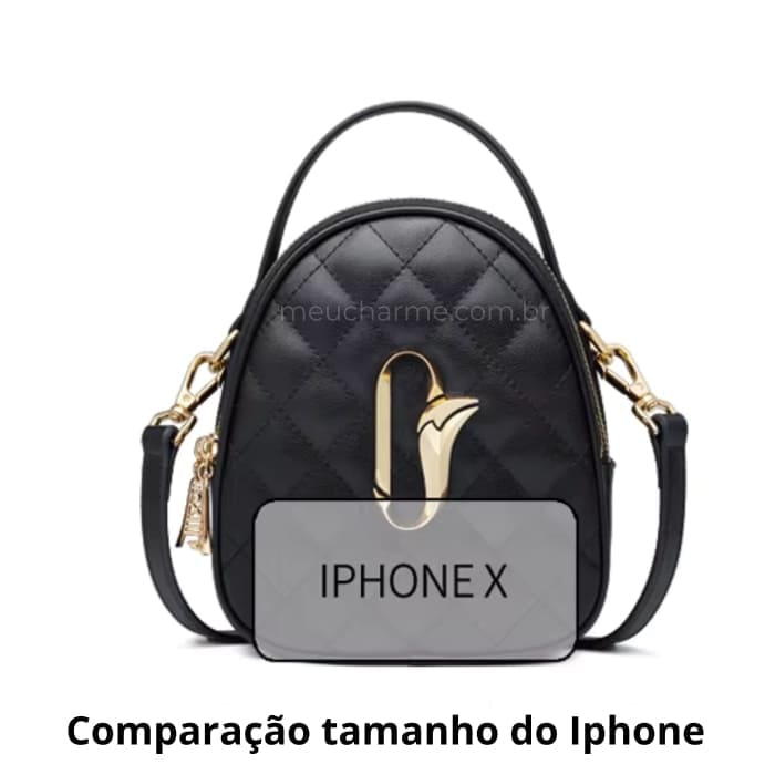 Bolsa  Feminina De Couro Modelo Jolie Black