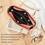 Bolsa Feminina Transversal De Couro Modelo Prestige Cabas Black