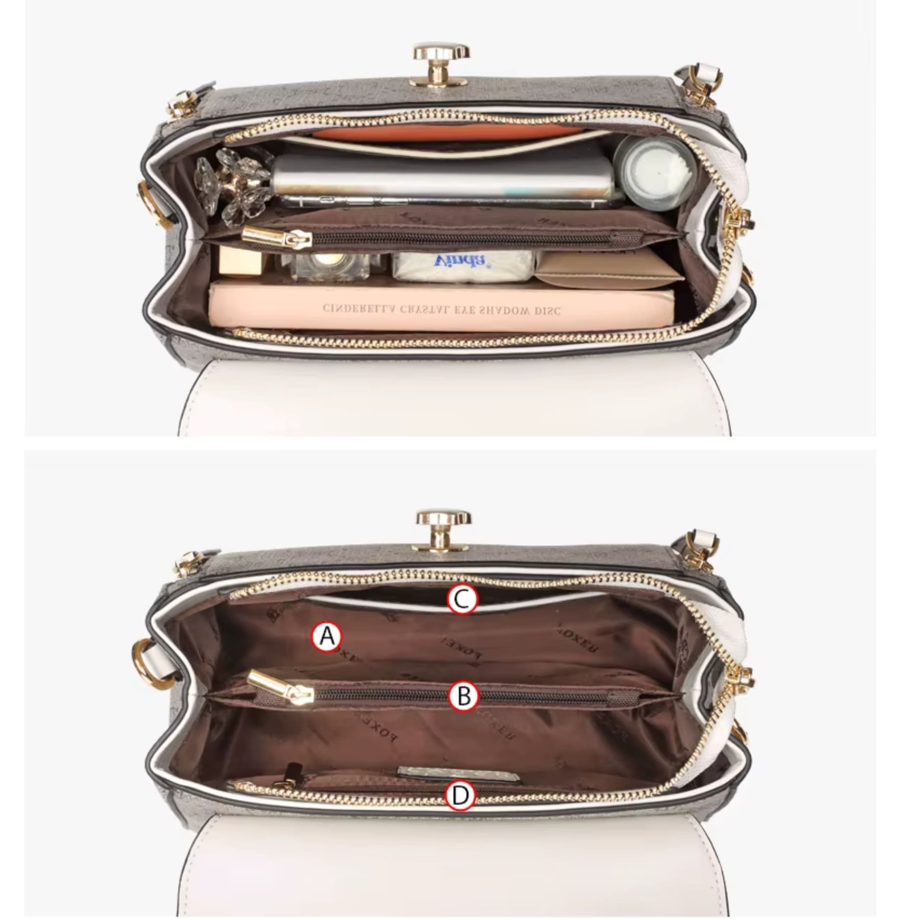 Bolsa Feminina Transversal Modelo Célinea Brown