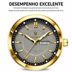 Relógio Masculino  Modelo Pantheu Silver Gold