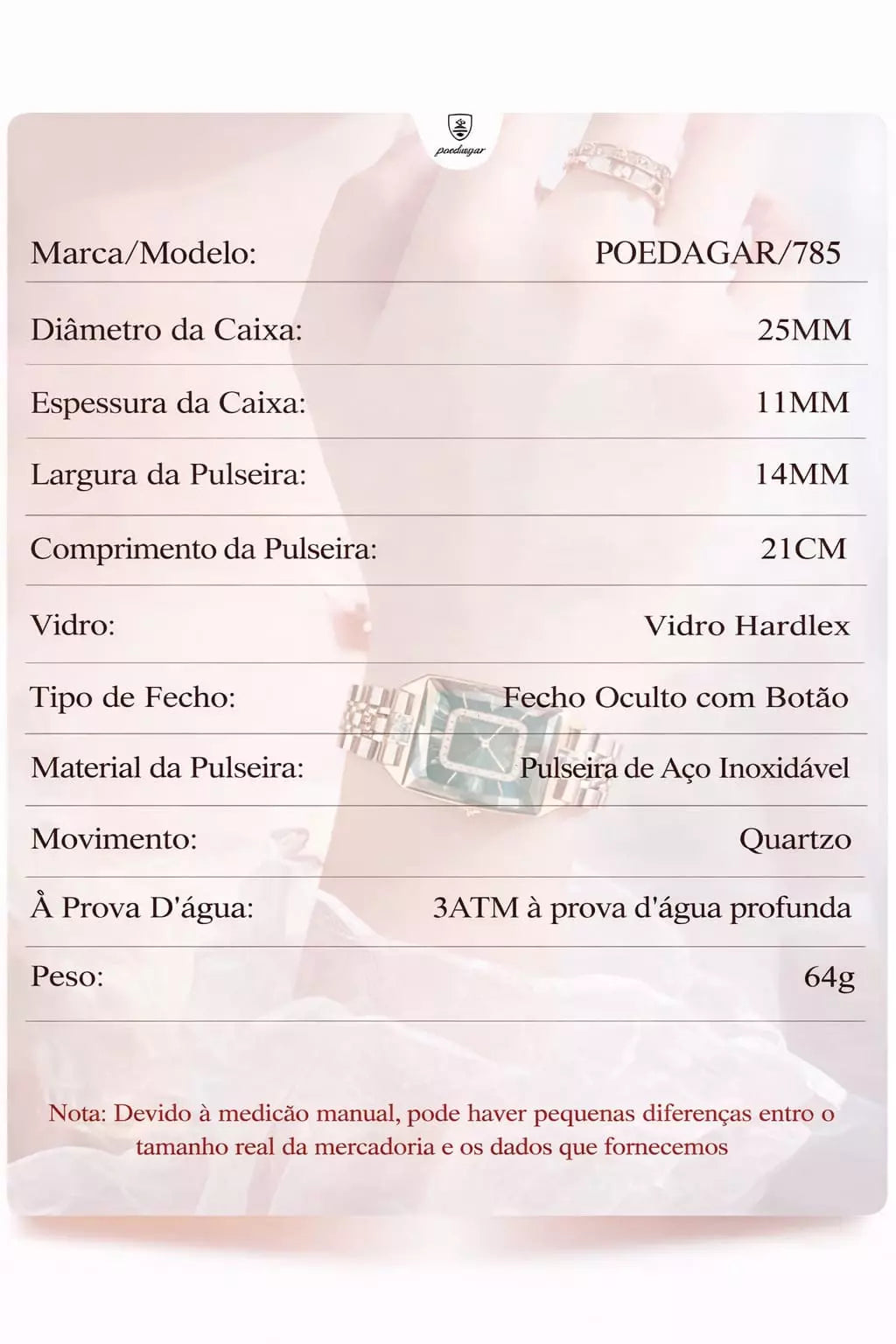 Relogio Feminino Modelo Opaline Emerald Gold
