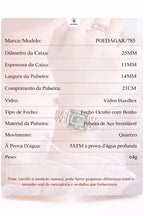 Relogio Feminino Modelo Opaline Emerald Gold