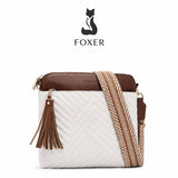 Bolsa Feminina Transversal De Couro Refinado Modelo Althéna White