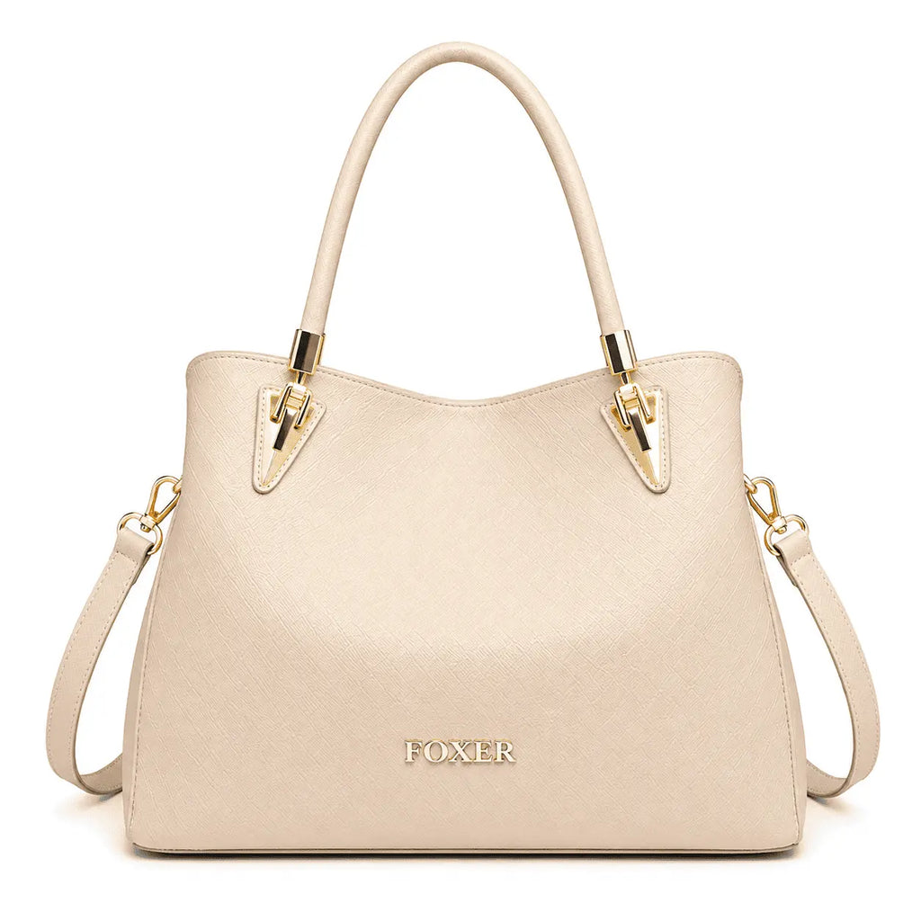 Bolsa Feminina Ombro De Couro Modelo Verona Beig