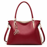 Bolsa Feminina Grande  Feita em Couro Genuíno Modelo  Foxer Vallée Red