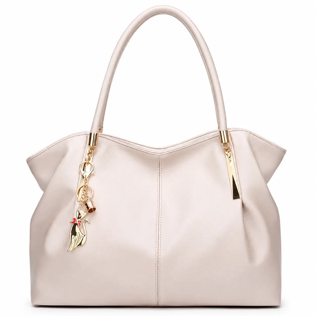 Bolsa Feminina Grande De Couro Modelo Foxer Majesté Rosé