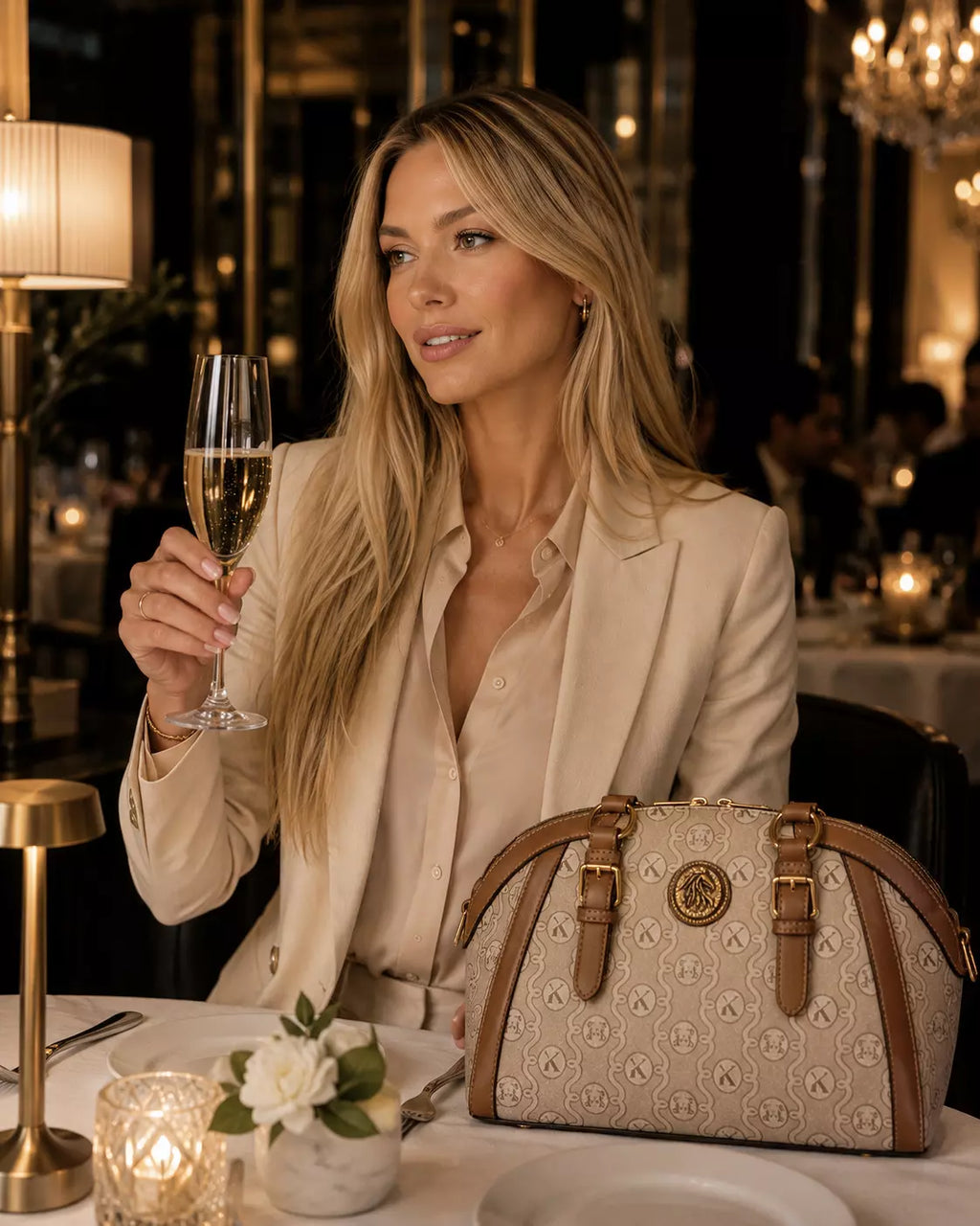 Bolsa Feminina Siena Beige — Sofisticação e Luxo que Transformam Qualquer Look
