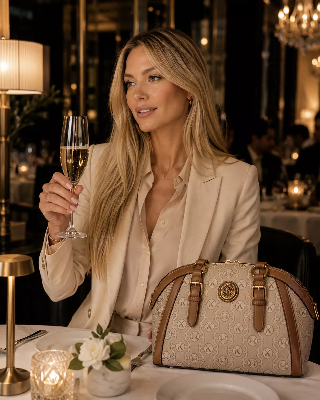 Bolsa Feminina Siena Beige — Sofisticação e Luxo que Transformam Qualquer Look