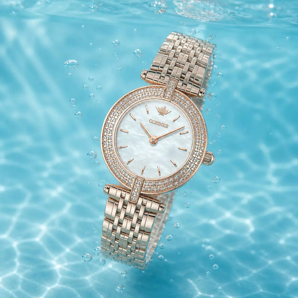 Relógio Feminino Quartzo Modelo Celebriné Gold White