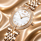 Relógio Feminino Quartzo Modelo Celebriné Gold White
