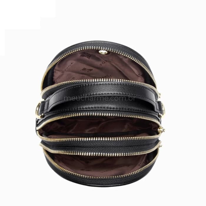 Bolsa  Feminina De Couro Modelo Jolie Black