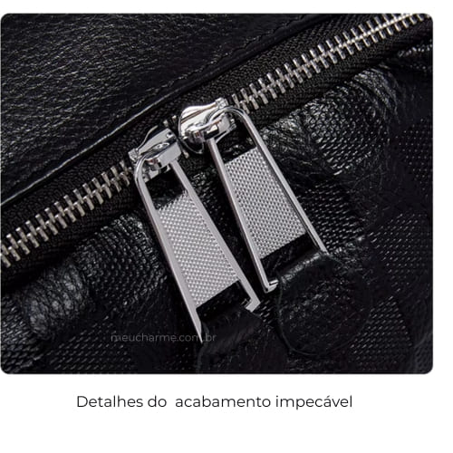 Mochila Feminina De Couro Modelo Spine Black