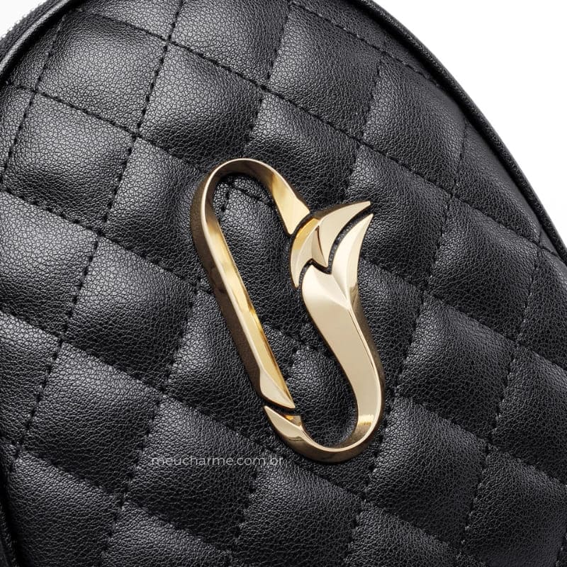 Bolsa  Feminina De Couro Modelo Jolie Black