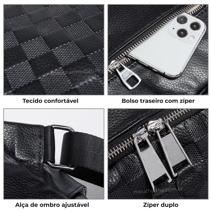 Mochila Feminina De Couro Modelo Spine Black