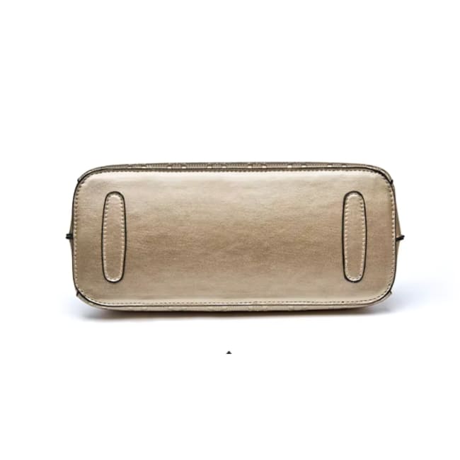 Bolsa Feminina Transversal Em  Couro Refinado Modelo Dauphine Beige