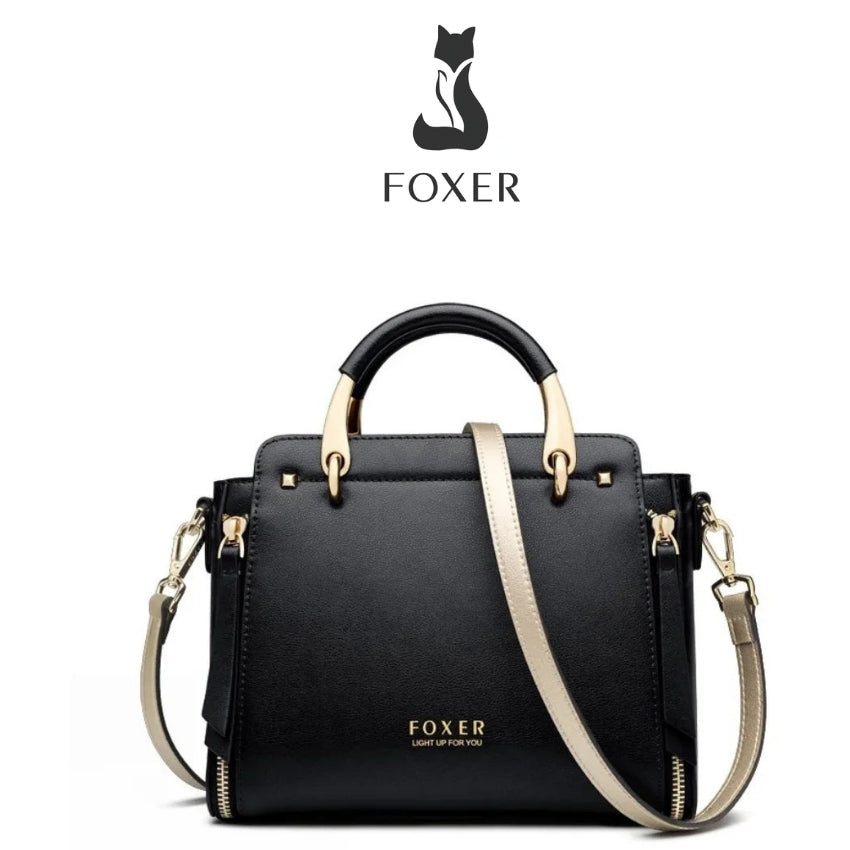 Bolsa Feminina Transversal De Couro Modelo Prestige Cabas Black