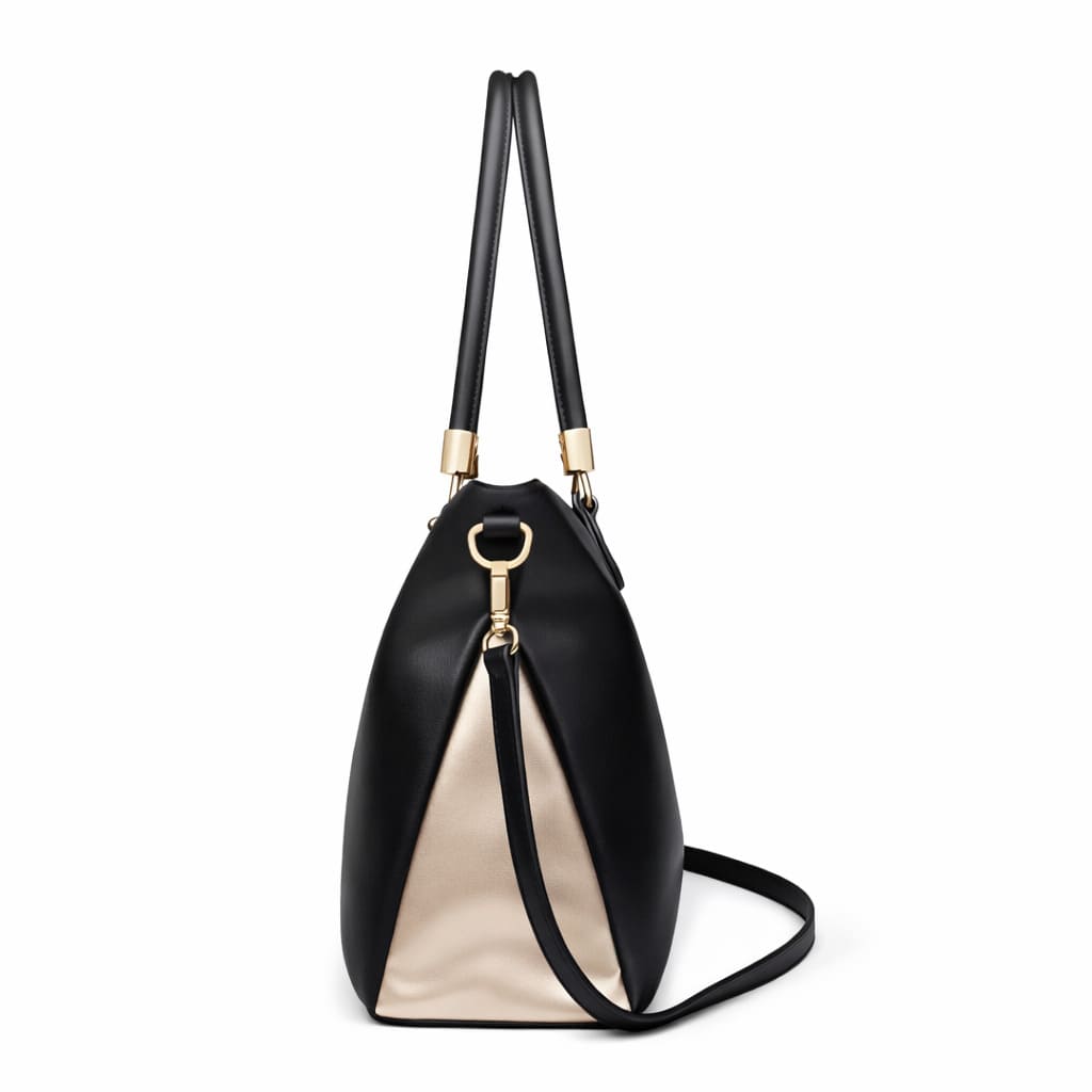 Bolsa Feminina Grande  Feita Em Couro Modelo Foxer Vallée Black