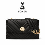 Bolsa feminina Transversal De Couro Modelo Camille Prestige  Black