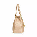 Bolsa Feminina Transversal Feita De Couro Genuíno Modelo Foxer Alma Golden