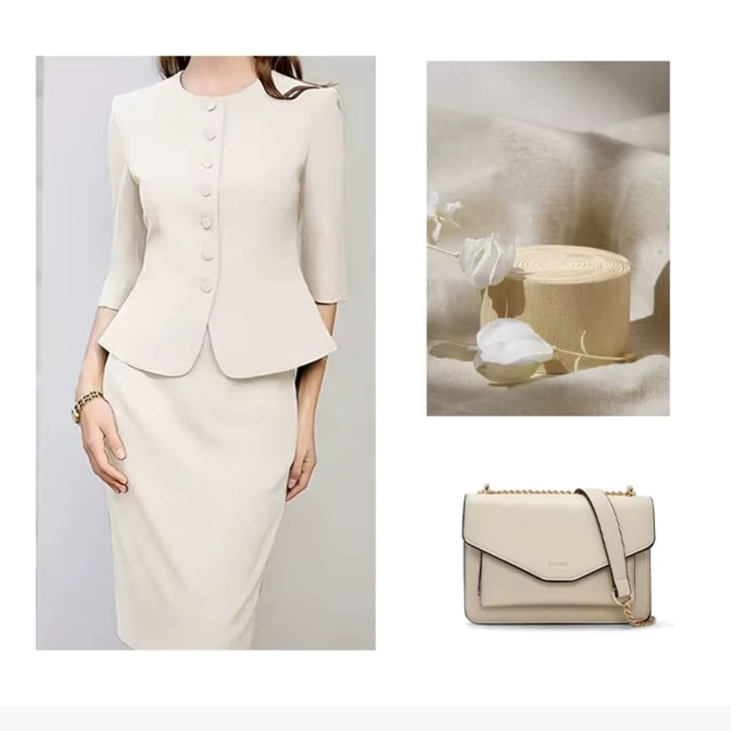 Bolsa Feminina Transversal Pequena Modelo Arvelle Beige