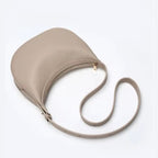Bolsa Feminina  De Ombro De Couro Genuíno  Modelo Lunéra Beige