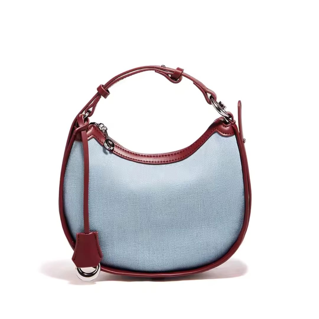 bolsa feminina transversal  pequena jeans luxe 2.3
