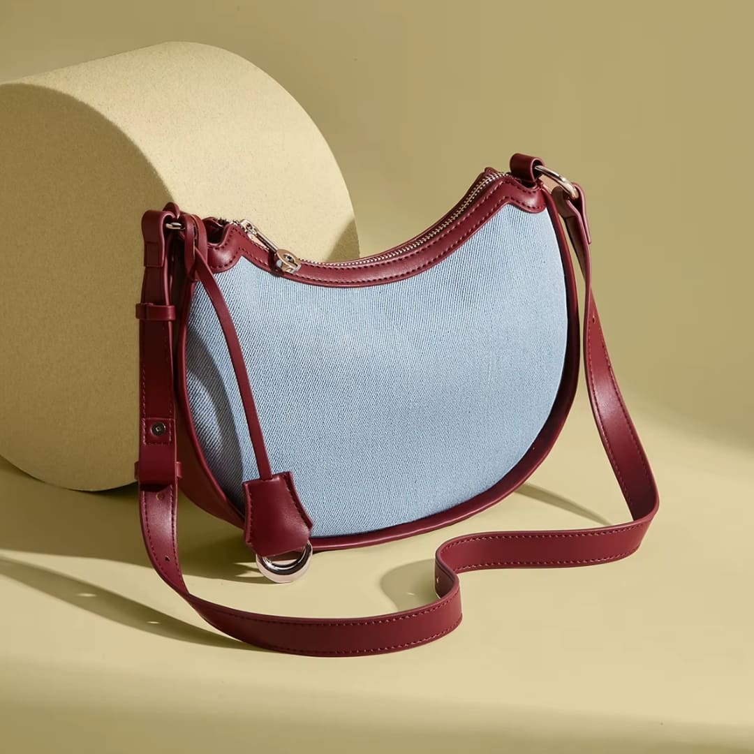 bolsa feminina transversal  pequena jeans luxe 2.5