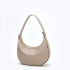Bolsa Feminina  De Ombro De Couro Genuíno  Modelo Lunéra Beige