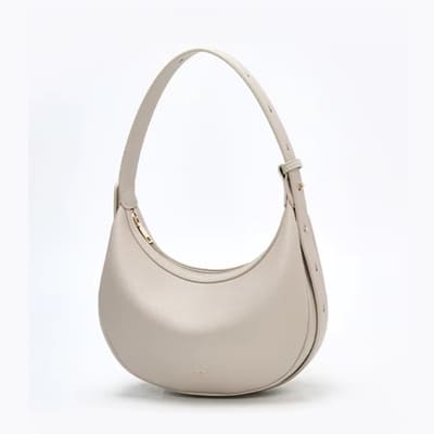 bolsa feminina pequena de couro Lunéra White2