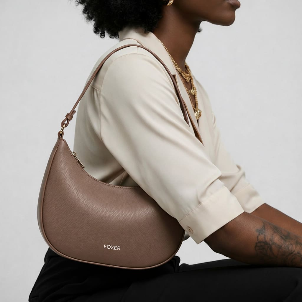 bolsa feminina de ombro Lunéra Brown