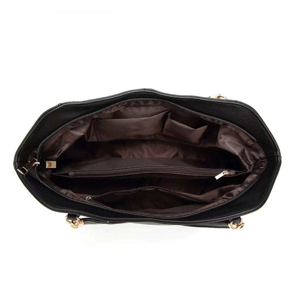 compartimentos interno da bolsa Foxer Majesté Black 