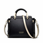 Bolsa Feminina Transversal De Couro Modelo Prestige Cabas Black