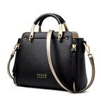 Bolsa Feminina Transversal De Couro Modelo Prestige Cabas Black