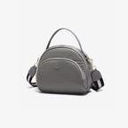 Bolsa Feminina Transversal De Couro Refinado  Modelo Rivelle Gray