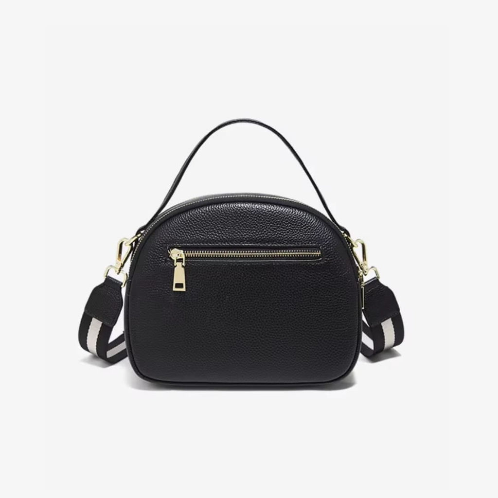 Bolsa Feminina Transversal De Couro Refinado  Modelo Rivelle Black