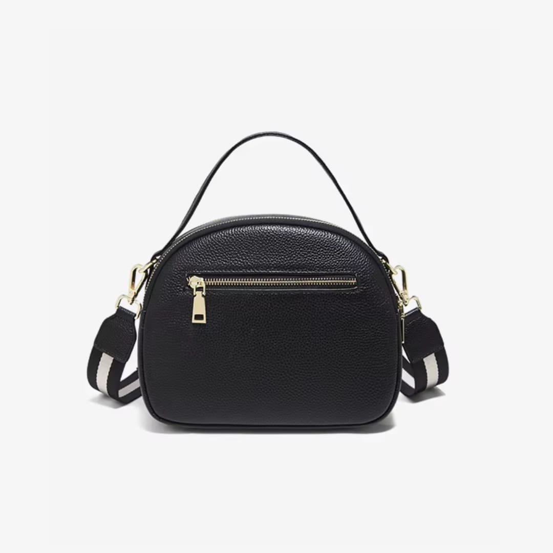 Bolsa Feminina Transversal De Couro Refinado  Modelo Rivelle Black