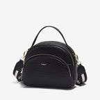 Bolsa Feminina Transversal De Couro Refinado  Modelo Rivelle Black