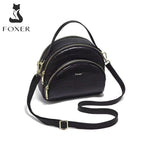 Bolsa feminina transversal de couro refinado rivelle