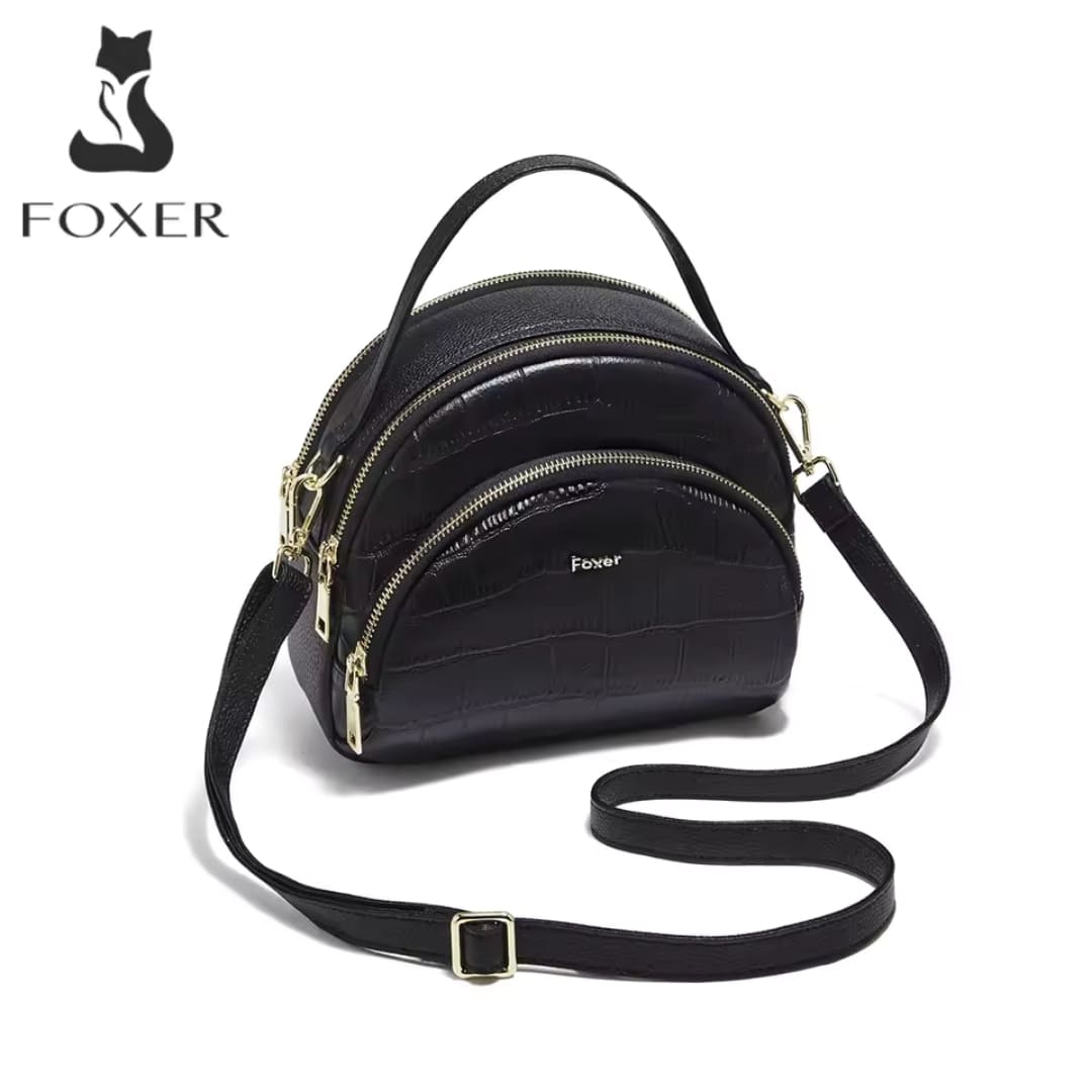 Bolsa feminina transversal de couro refinado rivelle
