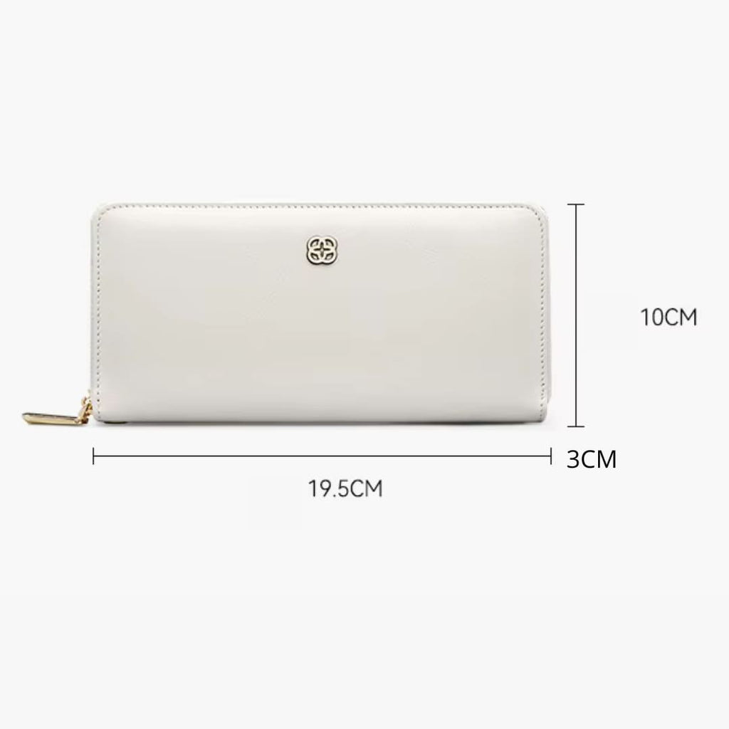 Carteira feminina Grande De Couro Genuíno  Modelo Rivolle- Linha WilliamPolo